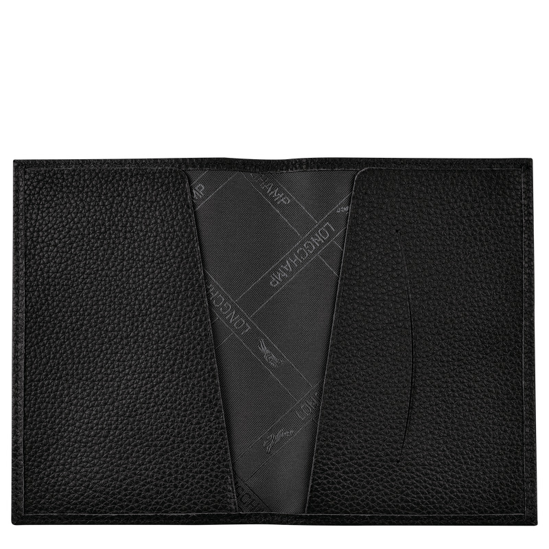 Accesorios Longchamp Le Foulonné Passport cover Mujer Negras | LC-IWKI0191