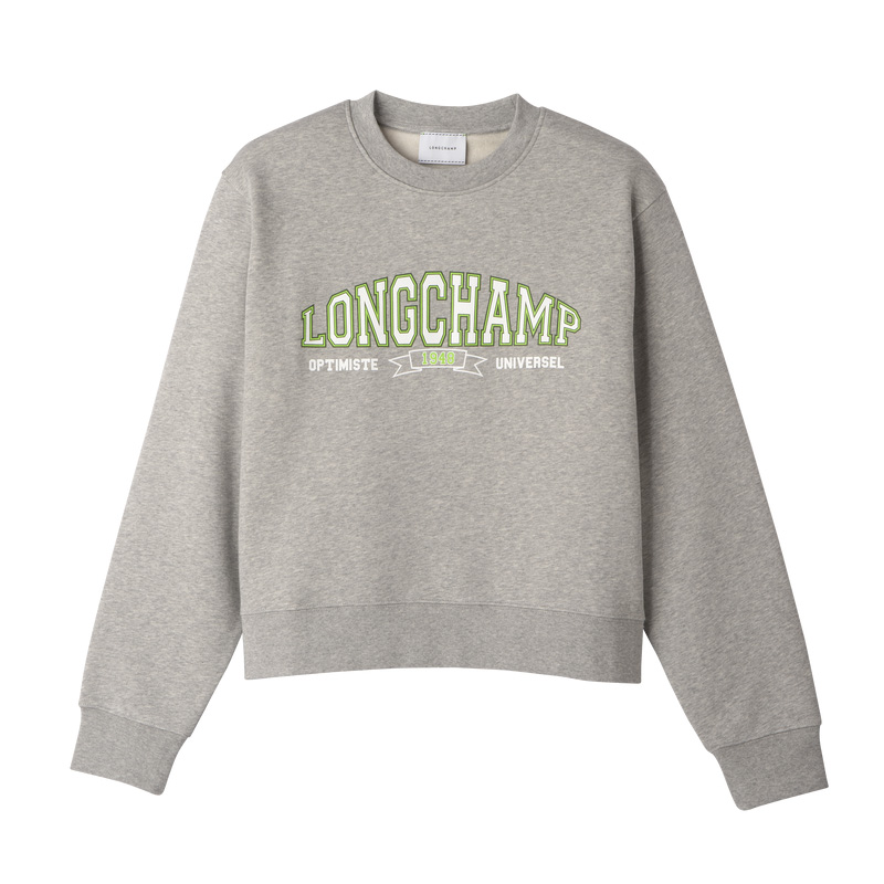 Blusa Longchamp Sweatshirt Mujer Gris | LC-KEJL5751