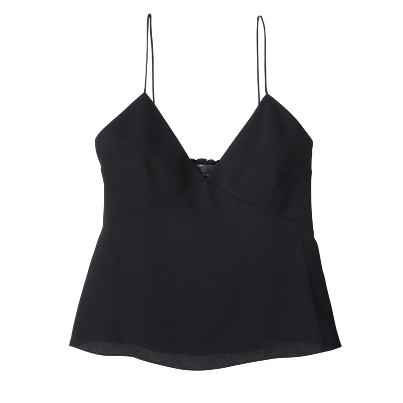 Blusa Longchamp Thin strap top Mujer Negras | LC-WKXU7232