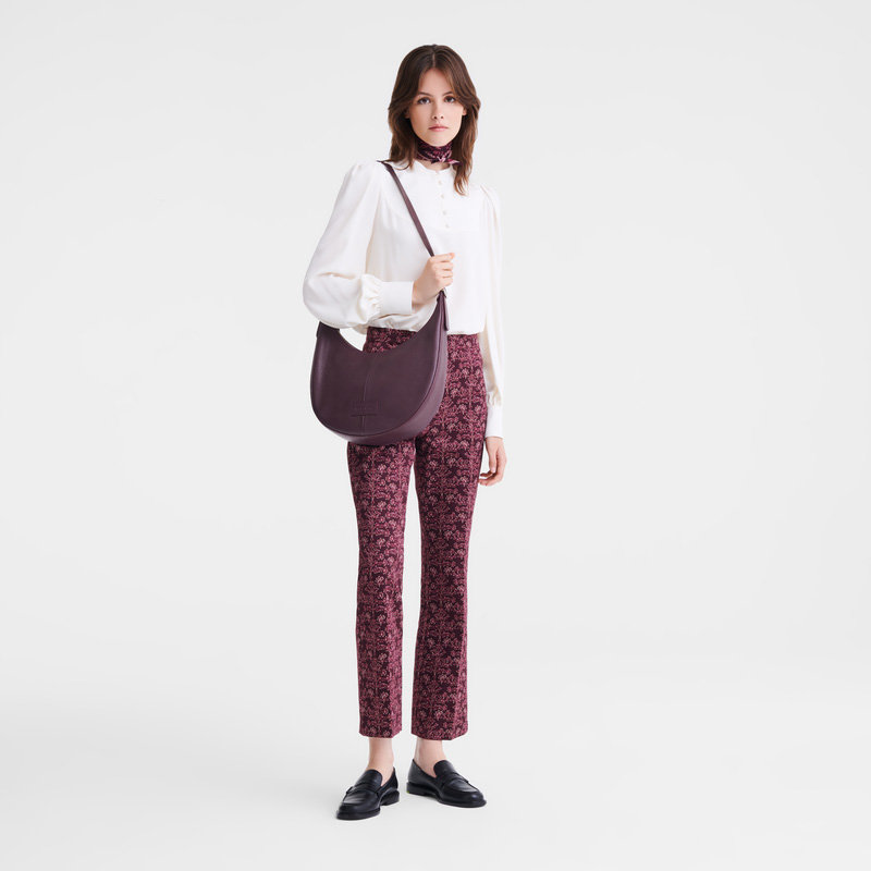 Bolsa De Hombro Longchamp Essential L Crossbody bag Mujer Eggplant | LC-ZLIG5991