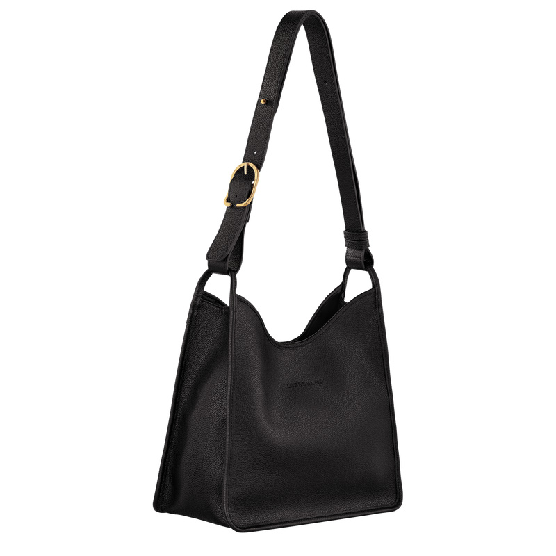 Bolsa De Hombro Longchamp Le Foulonné M Hobo bag Mujer Negras | LC-UOEY9601
