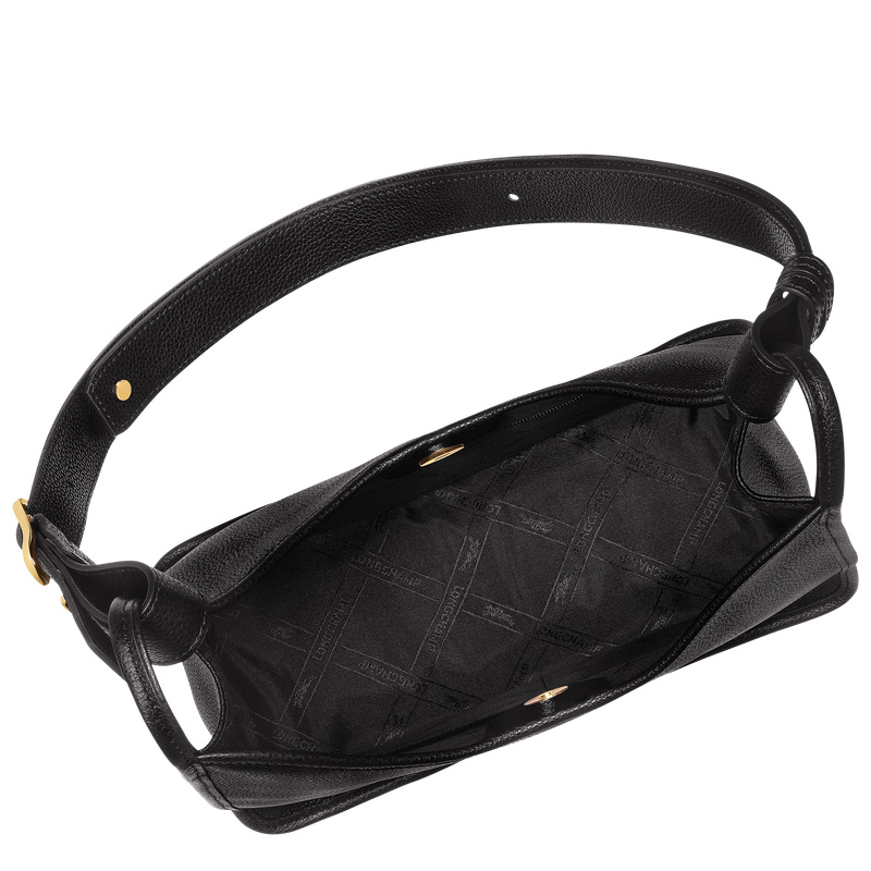 Bolsa De Hombro Longchamp Le Foulonné M Hobo bag Mujer Negras | LC-UOEY9601