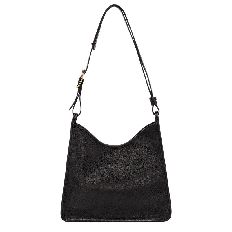 Bolsa De Hombro Longchamp Le Foulonné M Hobo bag Mujer Negras | LC-UOEY9601