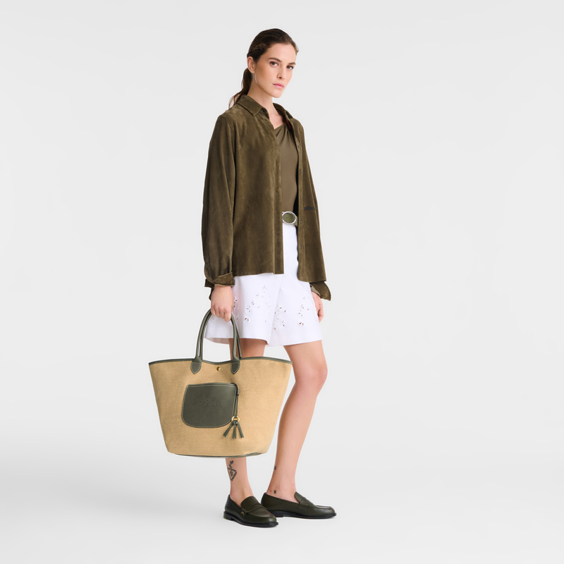 Bolsa De Hombro Longchamp Le Pliage Collection L Basket bag Mujer Artichoke | LC-WKBR3263