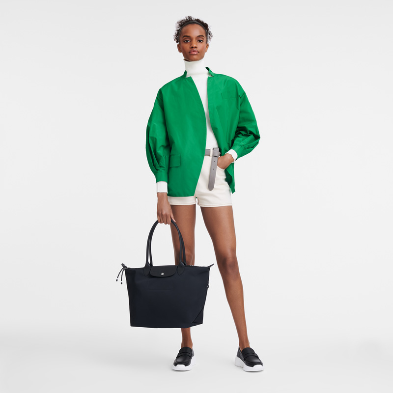 Bolsa De Hombro Longchamp Le Pliage Energy L Tote bag Mujer Negras | LC-BXNV0583