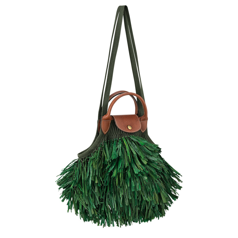 Bolsa De Hombro Longchamp Le Pliage Filet L Mesh bag Mujer Kaki | LC-VLPV0480
