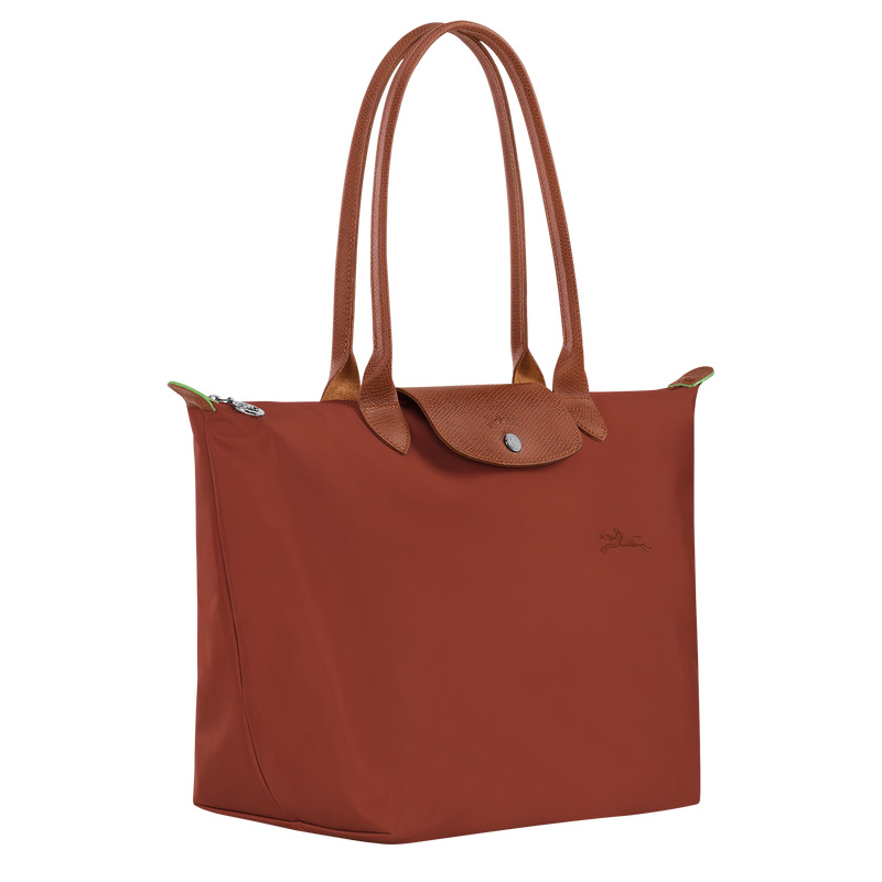 Bolsa De Hombro Longchamp Le Pliage Green L Tote bag Mujer Chestnut | LC-QMFG4438