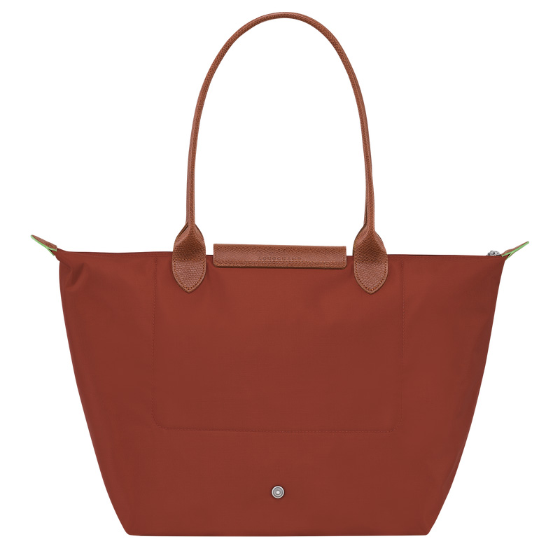 Bolsa De Hombro Longchamp Le Pliage Green L Tote bag Mujer Chestnut | LC-QMFG4438