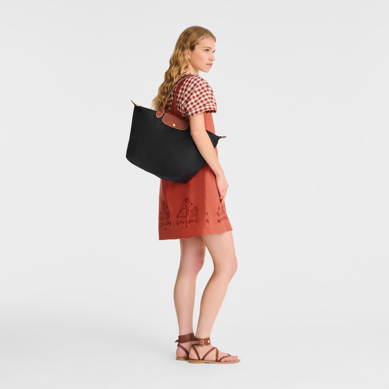 Bolsa De Hombro Longchamp Le Pliage Original L Tote bag Mujer Negras | LC-RIMY6449