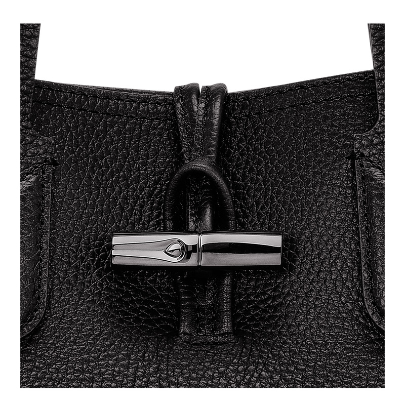 Bolsa De Hombro Longchamp Le Roseau Essential M Tote bag Mujer Negras | LC-FOZK3342