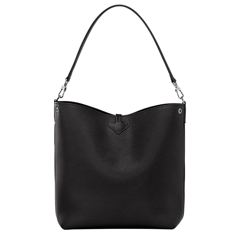 Bolsa De Hombro Longchamp Le Roseau M Shoulder bag Mujer Negras | LC-JQNE2863