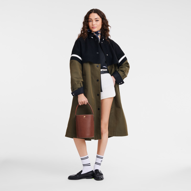 Bolsa de Mano Longchamp Épure S Bucket bag Mujer Marrones | LC-HNKD8262