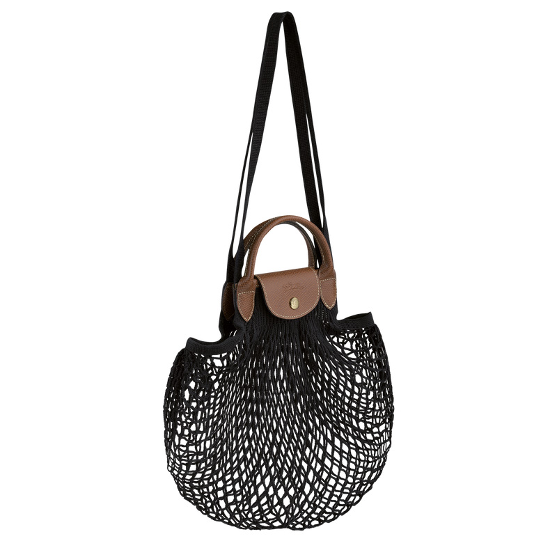 Bolsa de Mano Longchamp Le Pliage Filet L Mesh bag Mujer Negras | LC-JCLE1205