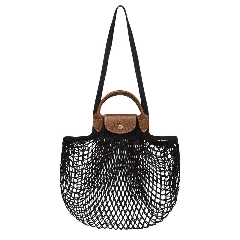 Bolsa de Mano Longchamp Le Pliage Filet L Mesh bag Mujer Negras | LC-JCLE1205