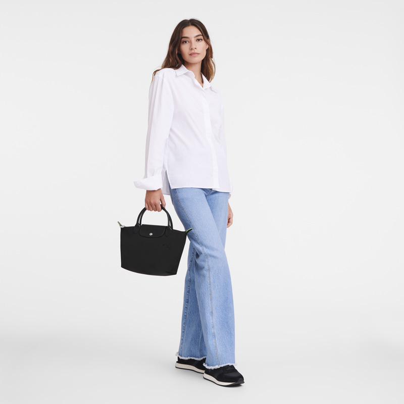 Bolsa de Mano Longchamp Le Pliage Green S Handbag Mujer Negras | LC-EHCR4707