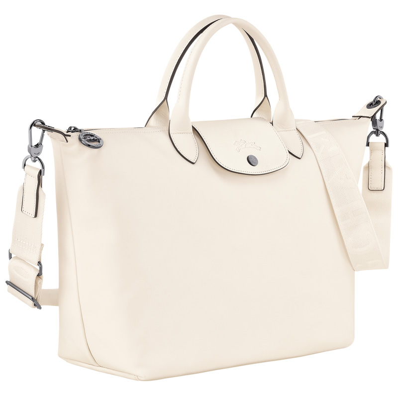 Bolsa de Mano Longchamp Le Pliage Xtra L Handbag Mujer Ecru | LC-OWHU7852