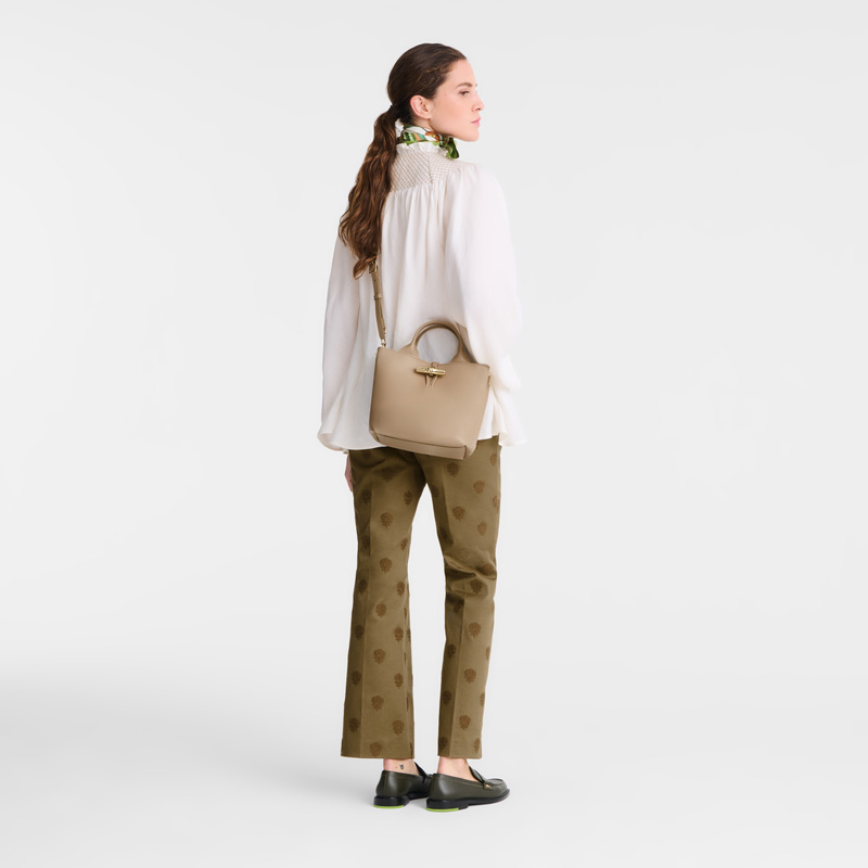 Bolsa de Mano Longchamp Le Roseau S Handbag Mujer Root | LC-LJZB9353