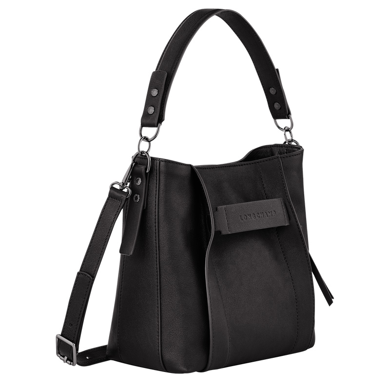 Bolsas Hombro Longchamp 3D S Crossbody bag Mujer Negras | LC-MDES8403