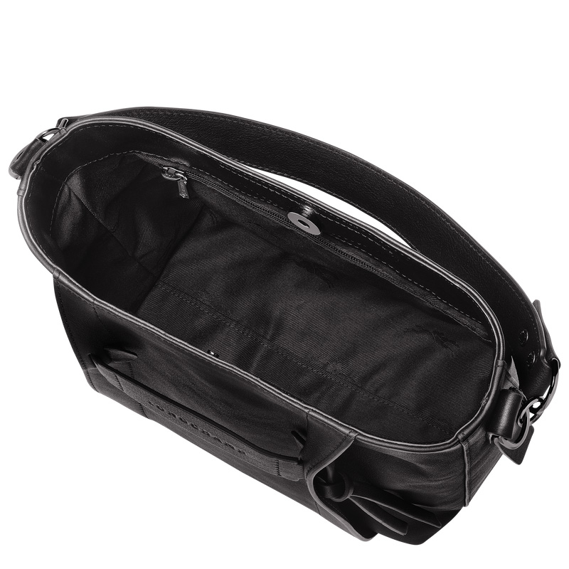 Bolsas Hombro Longchamp 3D S Crossbody bag Mujer Negras | LC-MDES8403