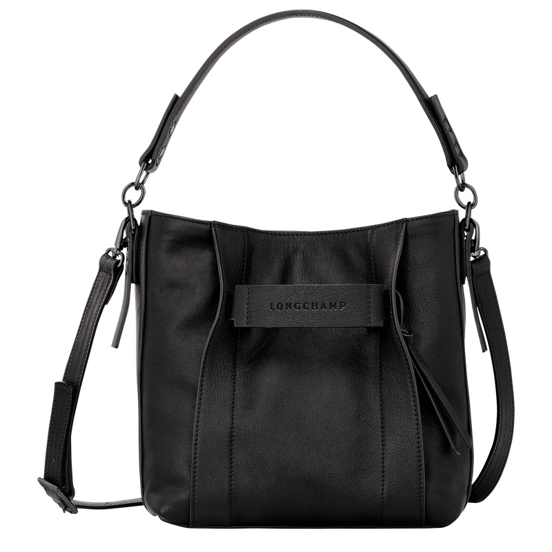 Bolsas Hombro Longchamp 3D S Crossbody bag Mujer Negras | LC-MDES8403