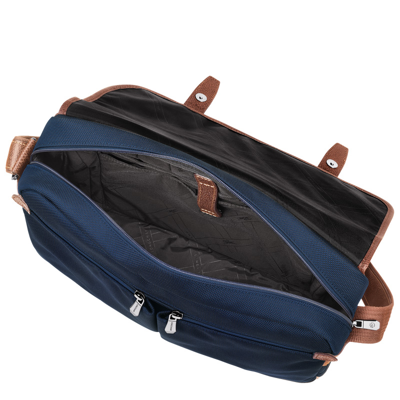Bolsas Hombro Longchamp Boxford L Crossbody bag Hombre Azules | LC-FRNF7232