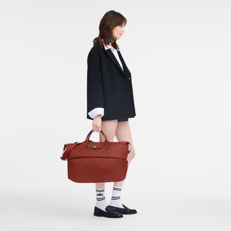 Bolsas de Viaje Longchamp Le Pliage Green Travel bag expandable Mujer Chestnut | LC-JJWC3345