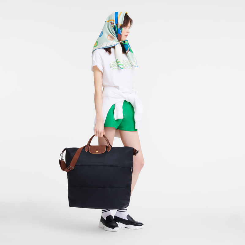 Bolsas de Viaje Longchamp Le Pliage Original Travel bag expandable Mujer Negras | LC-LASI5959
