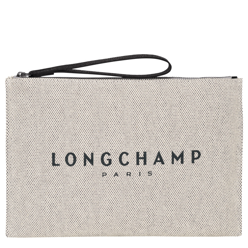 Bolso Pequeño Longchamp Essential Pouch Mujer Ecru | LC-BYWG2289