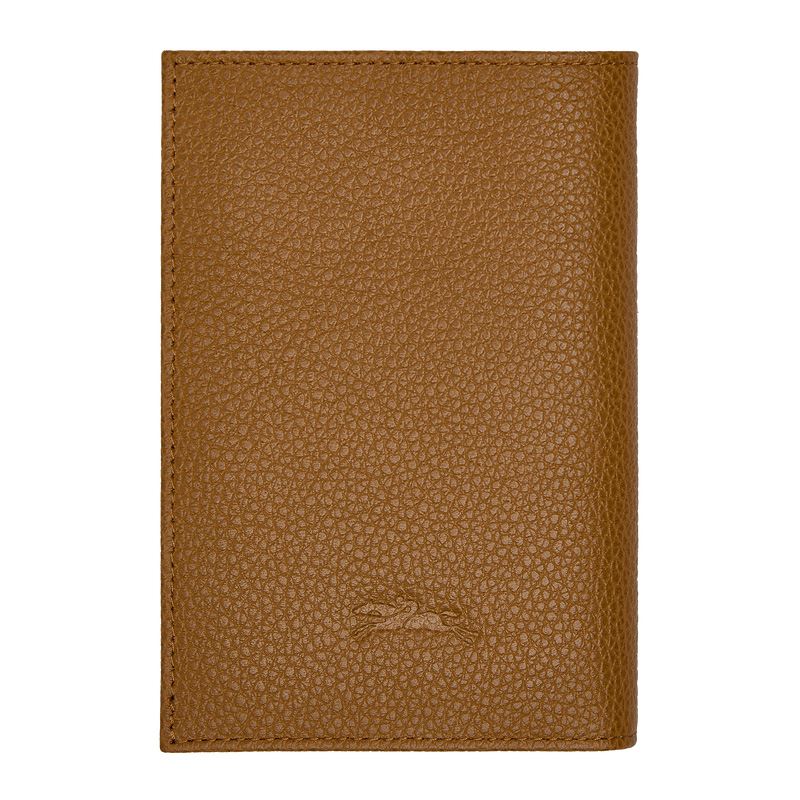 Bolso Pequeño Longchamp Le Foulonné Passport cover Mujer Walnut | LC-YRID7189