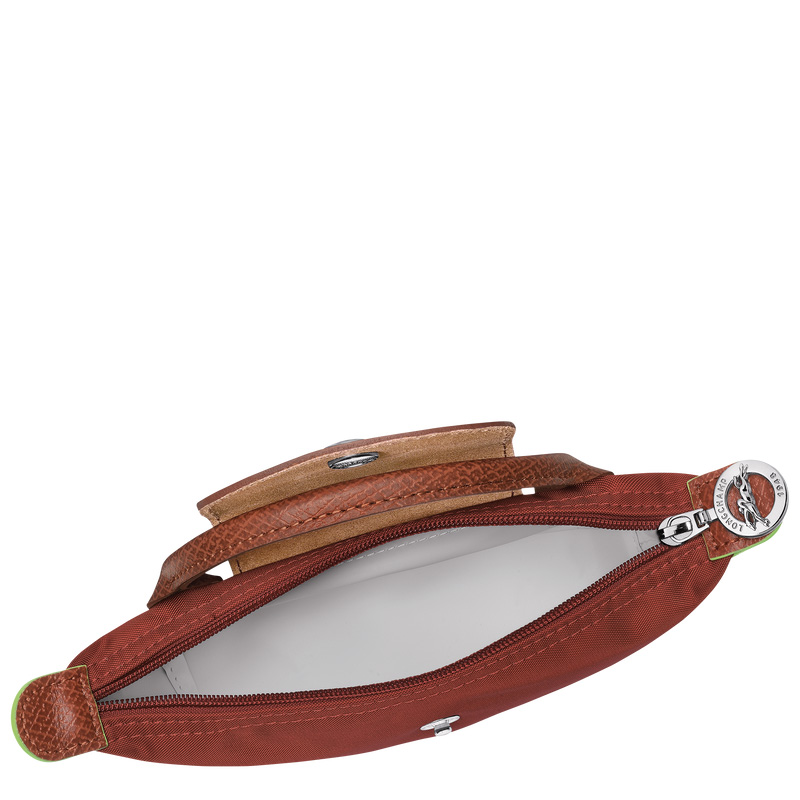 Bolso Pequeño Longchamp Le Pliage Green Pouch with handle Mujer Chestnut | LC-OAOX3146