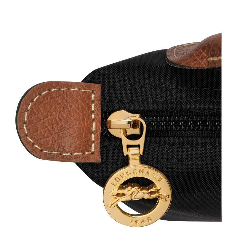 Bolso Pequeño Longchamp Le Pliage Original Pouch with handle Mujer Negras | LC-XXWH9392