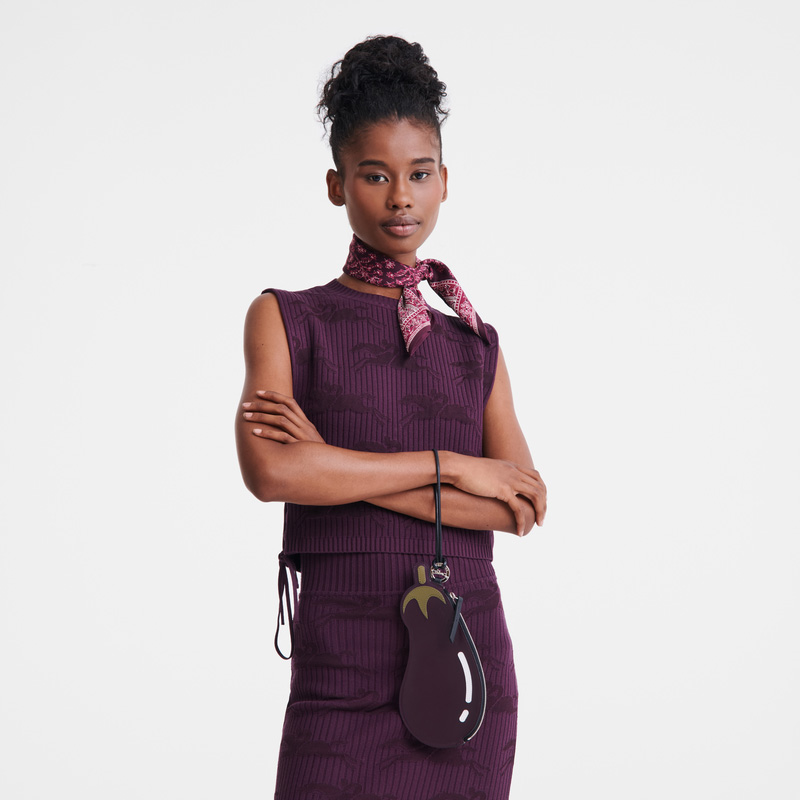 Bolso Pequeño Longchamp Longcharm Eggplant clutch Hombre Eggplant | LC-BCXL1626