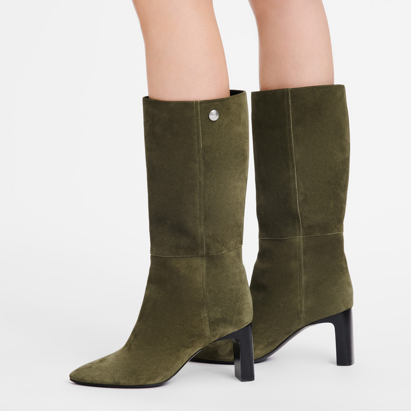 Botas Longchamp Allure Heel boots Mujer Kaki | LC-XUJC1505