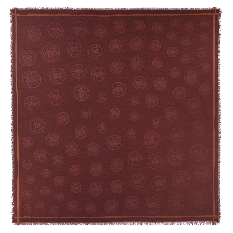 Bufandas Longchamp La Médaille Shawl Hombre Burdeos | LC-ZWSN0588