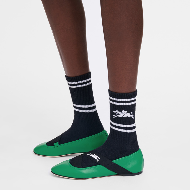Calcetines Longchamp Socks Mujer Negras | LC-GQJO6364