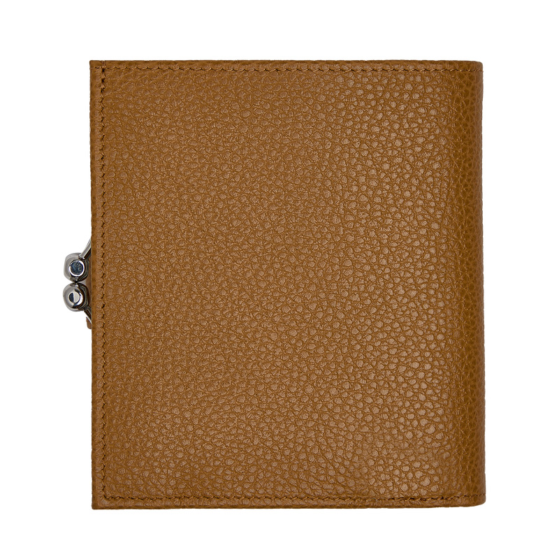 Carteras Longchamp Le Foulonné Compact wallet Mujer Walnut | LC-NGYH7141