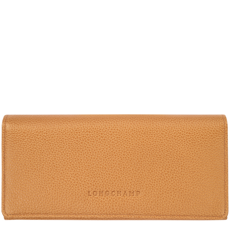 Carteras Longchamp Le Foulonné Continental wallet Mujer Walnut | LC-VWGY7388
