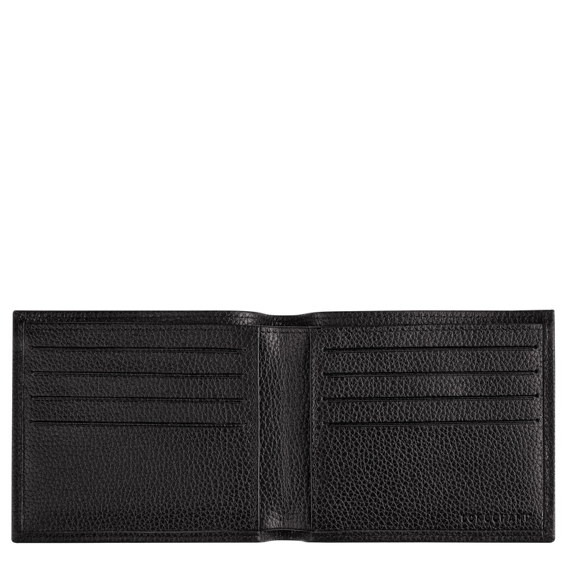 Carteras Longchamp Le Foulonné Wallet Mujer Negras | LC-FCRK6145
