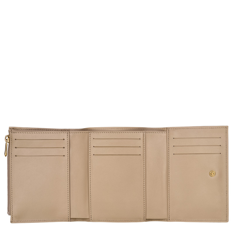 Carteras Longchamp Le Roseau Compact wallet Mujer Root | LC-AICF0333