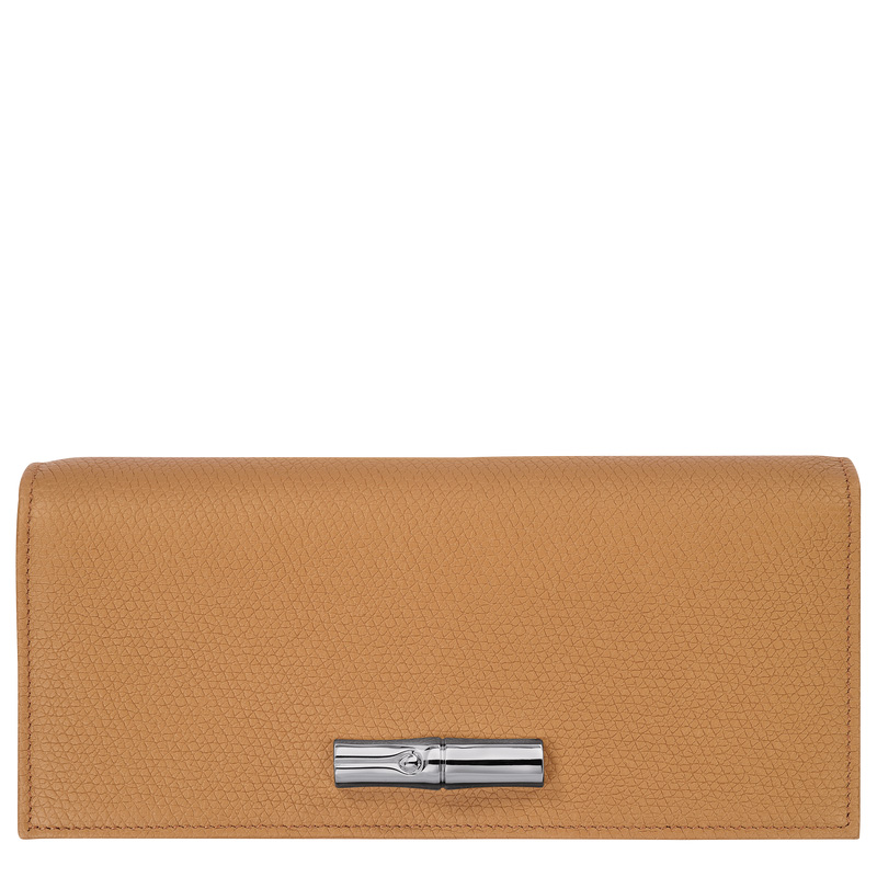 Carteras Longchamp Le Roseau Flap wallet Mujer Walnut | LC-WCIL5189