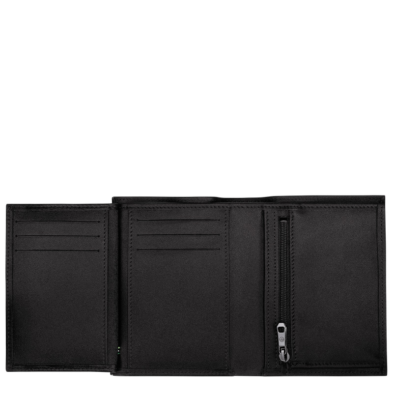 Carteras Longchamp sur Seine Wallet Hombre Negras | LC-XJEH9690