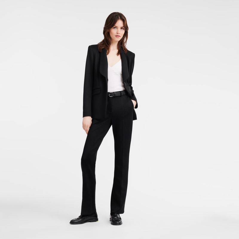 Chaquetas Longchamp Fitted jacket Mujer Negras | LC-ZEHK0230