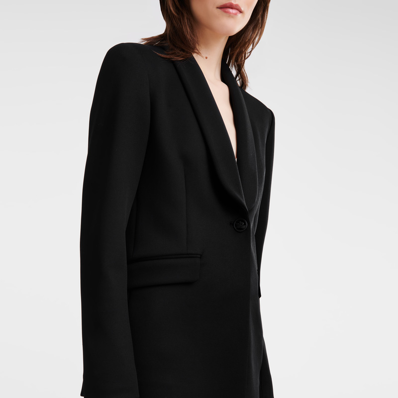 Chaquetas Longchamp Fitted jacket Mujer Negras | LC-ZEHK0230