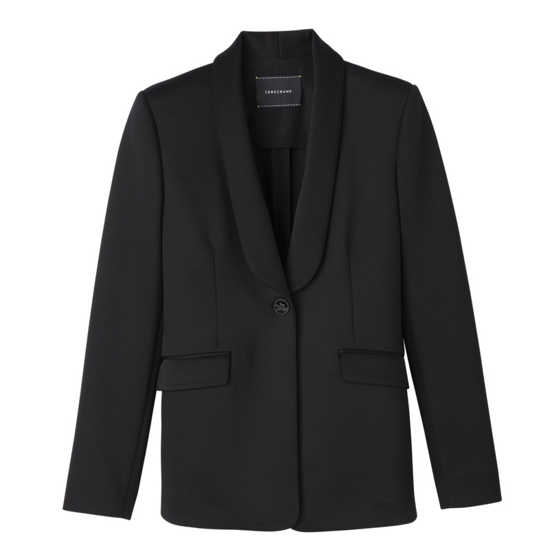 Chaquetas Longchamp Fitted jacket Mujer Negras | LC-ZEHK0230