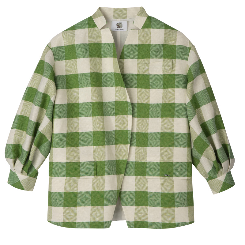 Chaquetas Longchamp Kimono jacket Mujer Verde | LC-FFVZ4222