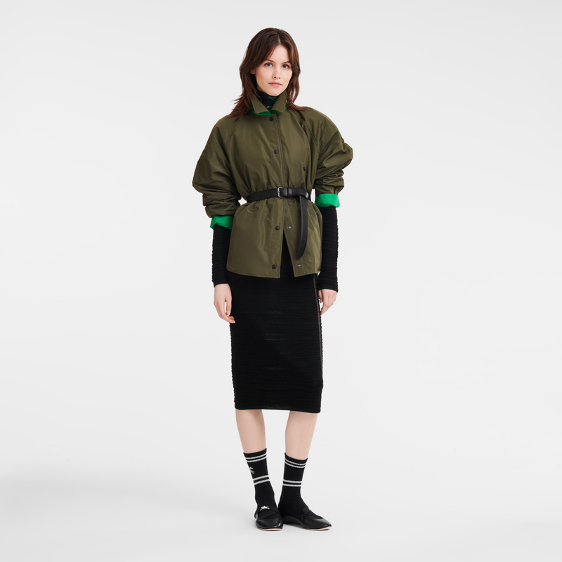 Chaquetas Longchamp Padded blouson Mujer Khaki/Green | LC-VOPN3172