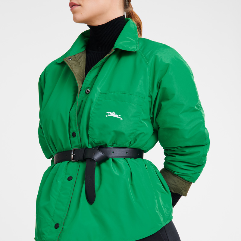 Chaquetas Longchamp Padded blouson Mujer Khaki/Green | LC-VOPN3172