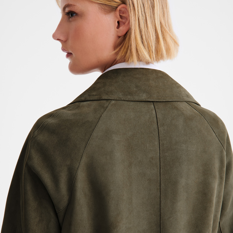 Chaquetas Longchamp Safari jacket Mujer Kaki | LC-KIDI7196