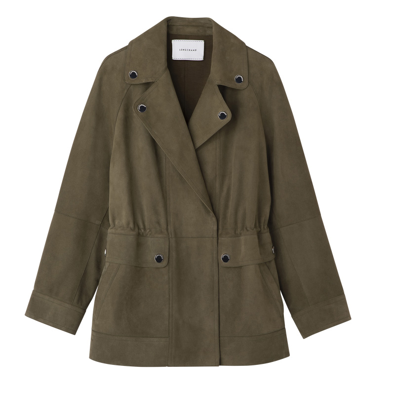 Chaquetas Longchamp Safari jacket Mujer Kaki | LC-KIDI7196