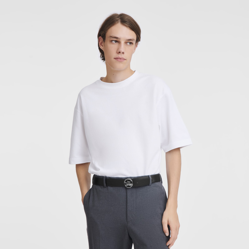 Cinturones Longchamp Box-Trot Men's belt Hombre Negras | LC-ZPNO8220